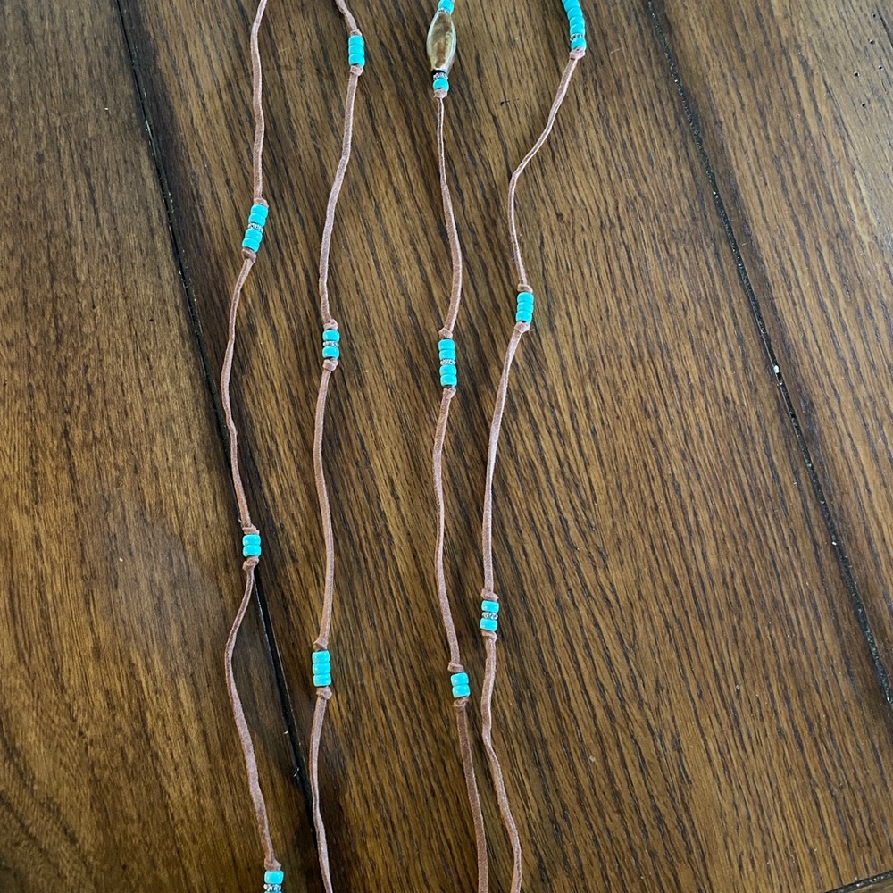 Long leather wrap